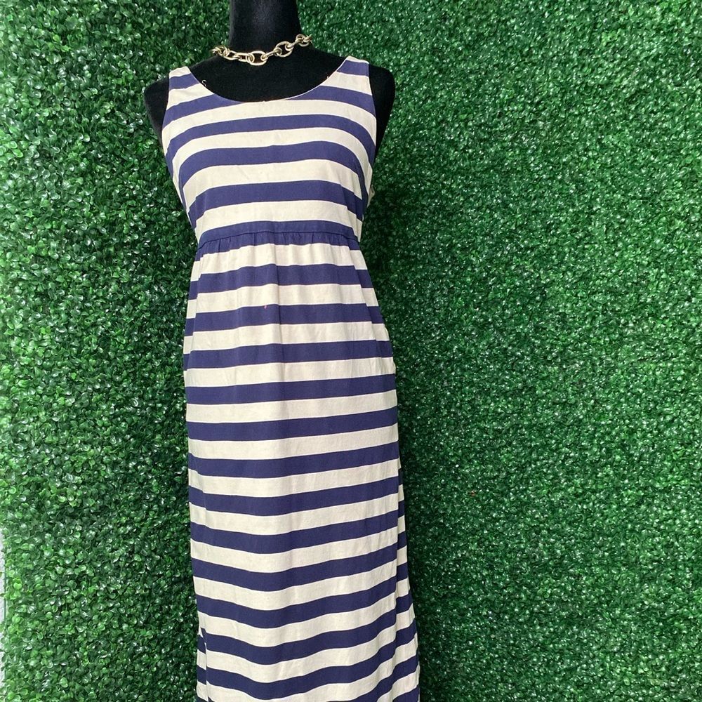 AR Brand Nautical Blue and White Stipe Maxi Dress